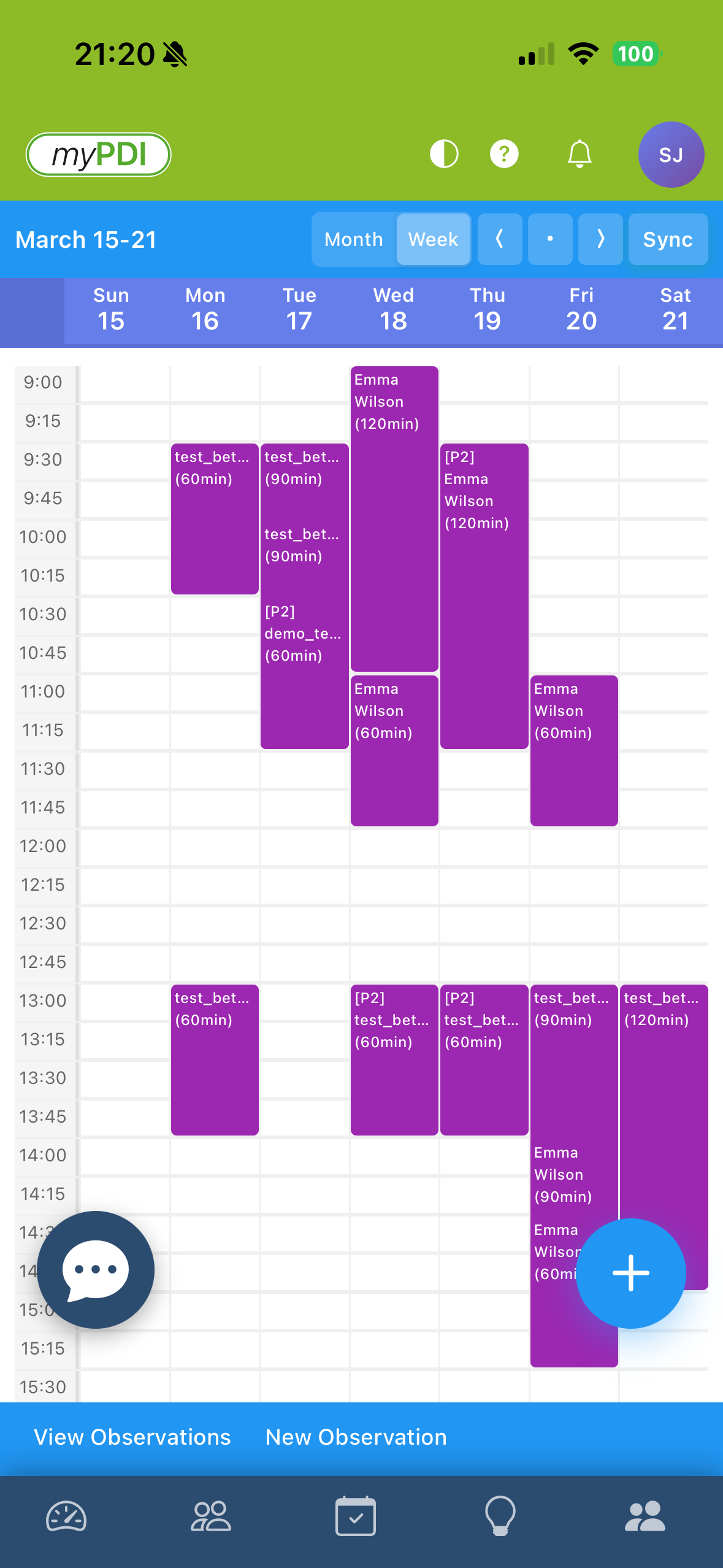 Lesson planning calendar